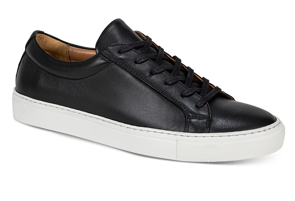 Skinnsko Sneakers Pontifi herre sort - Størrelse 43 Lille Vinkel Sko | Herresko i Glatt skinn