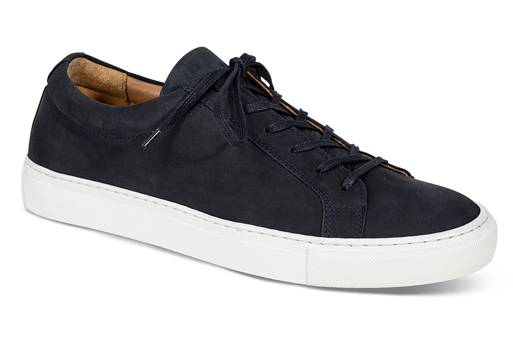 Skinnsko Sneakers Pontifi herre navy - Størrelse 45 Lille Vinkel Sko | Herresko i Nubuck | Blå