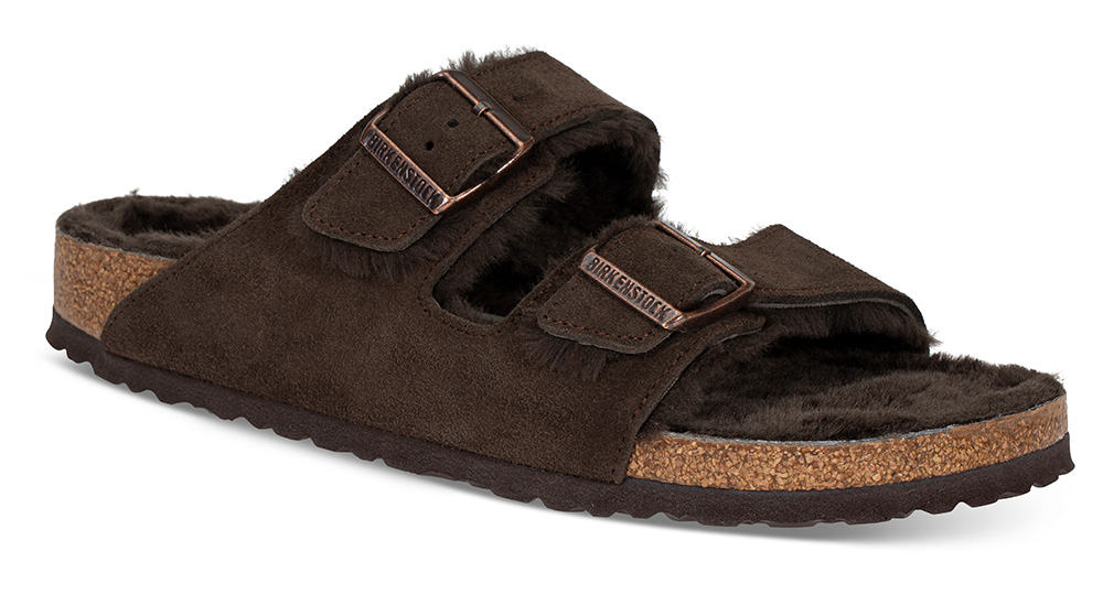 Birkenstock | Sandal 1020528 H brun - 46 Sandaler | Herresko i Semsket skinn | Ekte saueskinnsfôr
