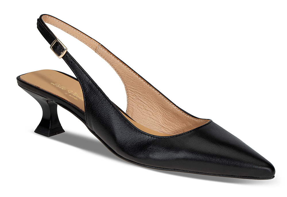 Pensko Pensko A7089 sort - Størrelse 36 Lille Vinkel Sko | Damesko i Glatt skinn | Slingback