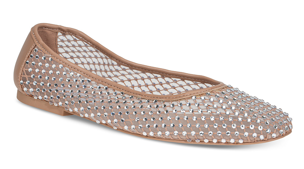 Ballerina Auden tan mesh - Størrelse 39 | Steve Madden | Ballerinasko | Damesko i Kunstmateriale | Beige