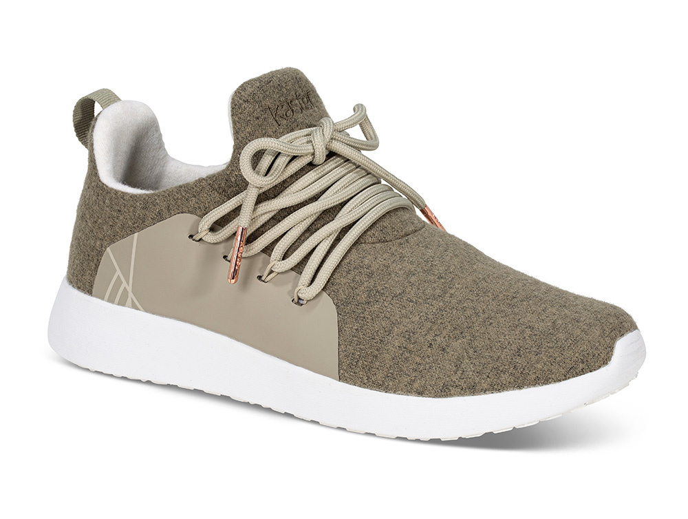 Kastel | Sneaker Briskeby Wool Moss Green - Størrelse 37 | Damesko i Tekstil | Grønn