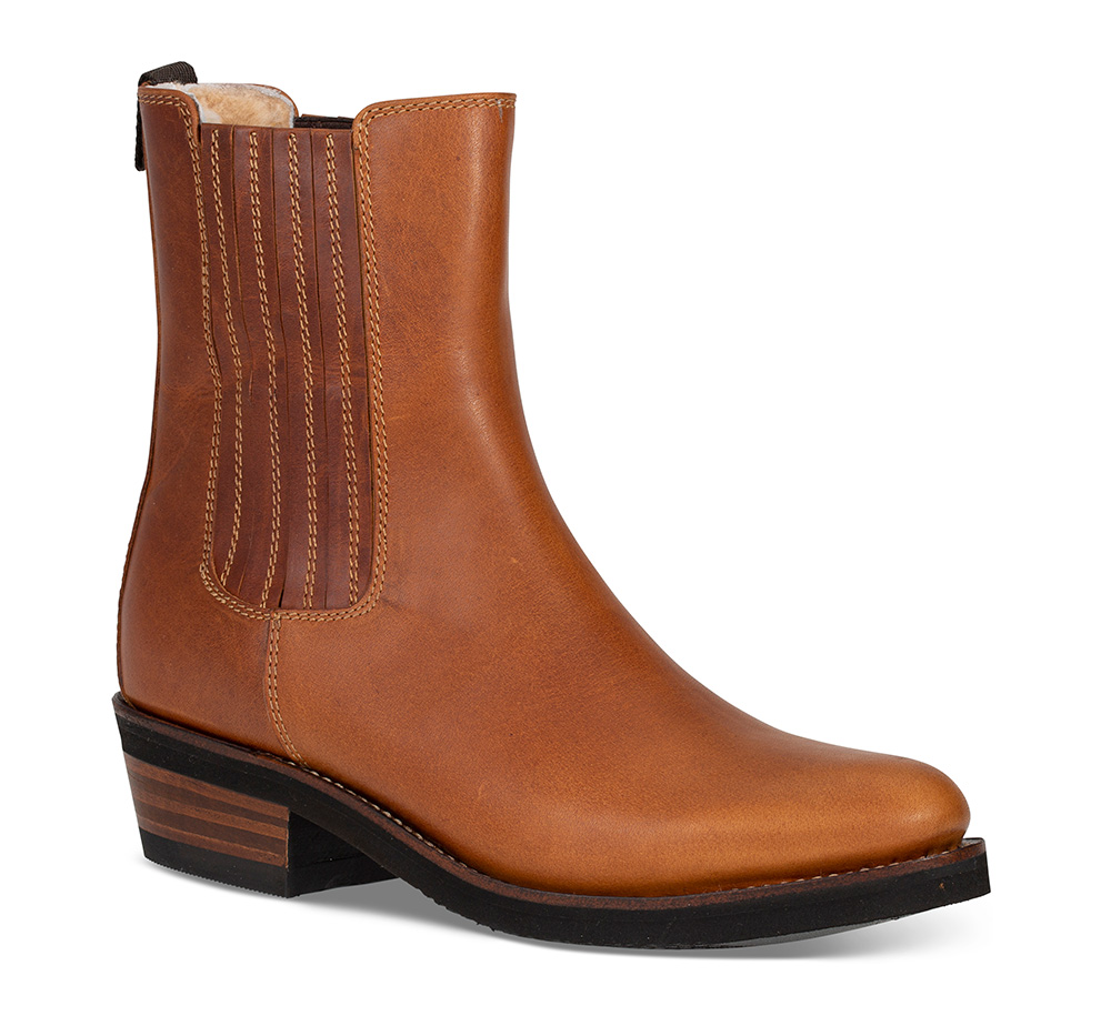 Sendra Cowboy Boots 10002 For brun - Størrelse 39 | Ekte saueskinnsfôr