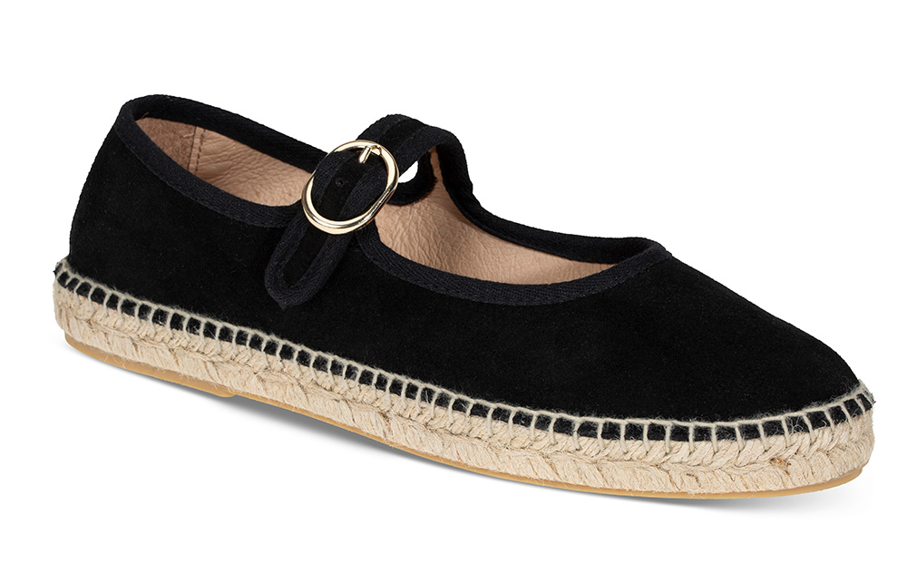 Espadrillos LIL24YU668 sort - Størrelse 36 Lille Vinkel Sko | Damesko i Semsket skinn