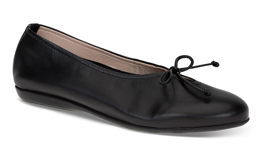 Ballerina A172 sort - Størrelse 39 | Wonders | Ballerinasko | Damesko i Glatt skinn