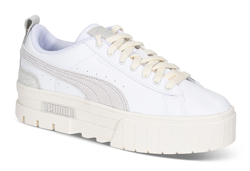Puma Mayze Thrifted Størrelse 389861 hvit - Størrelse Størrelse 38,5 | Damesko i Kunstmateriale