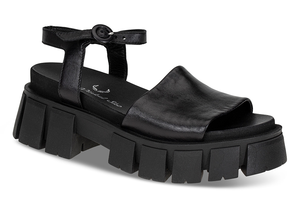Sandaler Sandal P57005 - Størrelse 38 Lille Vinkel Sko | Damesko i Glatt skinn | Sort