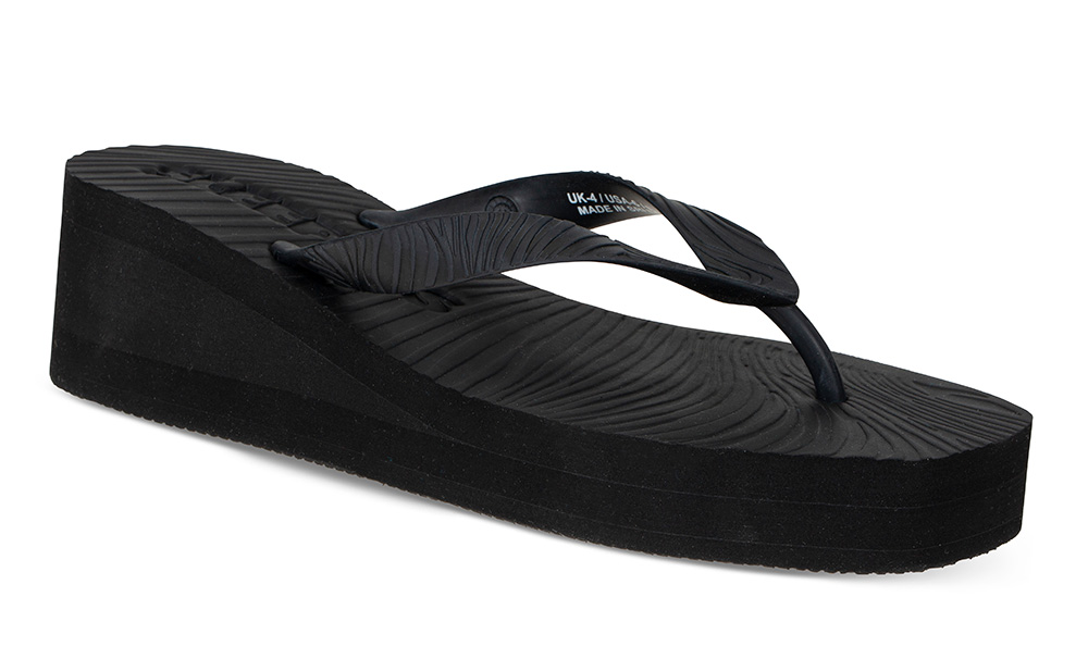 Sleepers Sandal High Platform - Størrelse 38 | Damesko i Gummi | 100% veganske | Sort | Vegansk sko