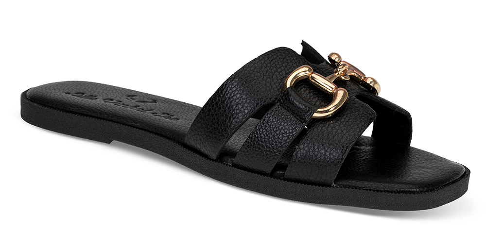 Sandaler Sandal BLPA9961 - Størrelse 36 Lille Vinkel Sko | Damesko i Glatt skinn | Sort