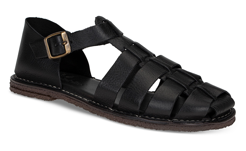 Sandaler Sandaler 7157b sort - Størrelse 42 Lille Vinkel Sko | Damesko i Glatt skinn