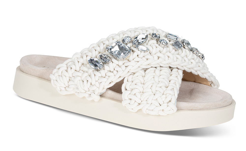 Inuikii Woven True White 701046 - Størrelse 39 | Inuikii | Sandaler | Damesko i Glatt skinn/semsket | Ergonomisk formet såle | Offwhite