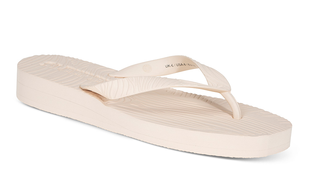 Sleepers Sandal Tapered 11008 Platform - Størrelse 38 | Damesko i Gummi | 100% veganske | Beige | Vegansk sko