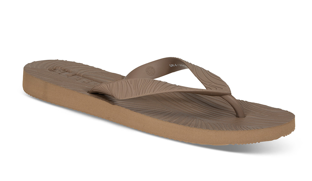 Sleepers Sandal Slim Wide - Størrelse 38 | Damesko i Gummi | 100% veganske | Brun | Vegansk sko