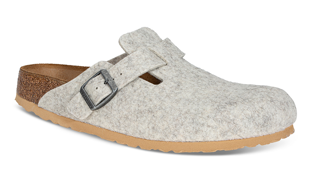 Birkenstock | Tøffel Boston BS Eggshell - Størrelse 39 | Damesko i Tekstil | Beige