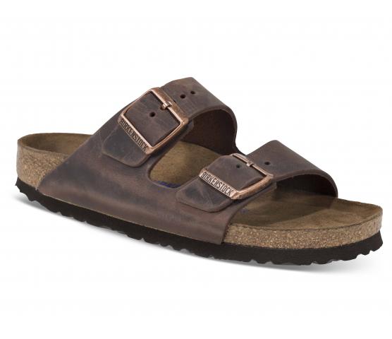 Birkenstock | Arizona myk herre 0Størrelse 452763 - Størrelse 45 Sandaler | Herresko i Glatt skinn | Ergonomisk formet såle | Brun