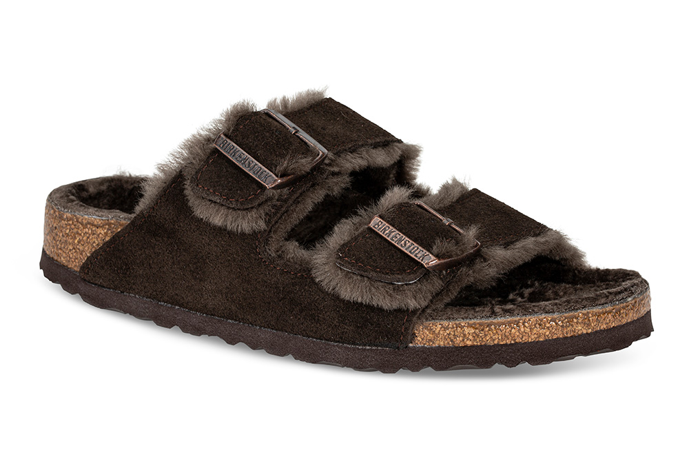 Birkenstock | 1020528 brun - Størrelse 41 Sandaler | Damesko i Semsket skinn | Ekte saueskinnsfôr