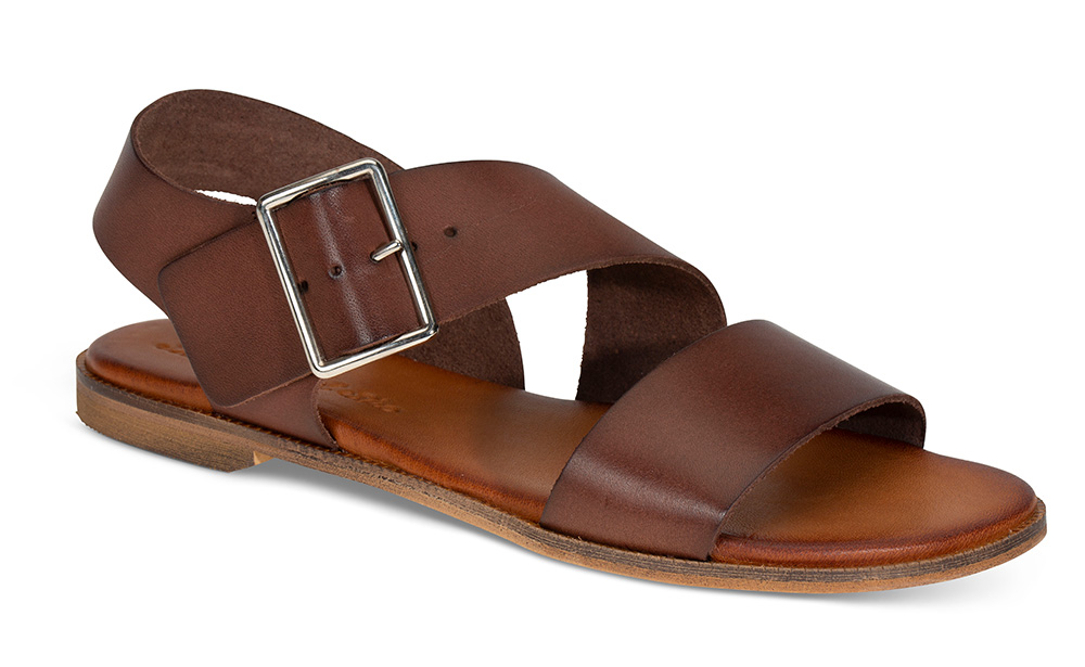 Sandaler Sandal PR018 brun - Størrelse 41 Lille Vinkel Sko | Damesko i Glatt skinn