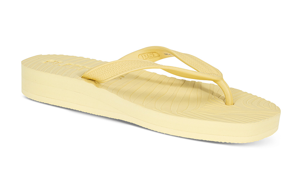 Sleepers Sandal Tapered Platform mellow yellow - Størrelse 37 | Damesko i Gummi | 100% veganske | Gul | Vegansk sko