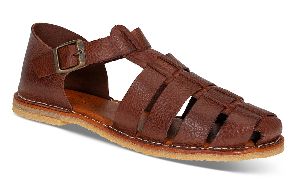 Sandaler Sandaler 7157b cognac - Størrelse 39 Lille Vinkel Sko | Damesko i Glatt skinn | Brun