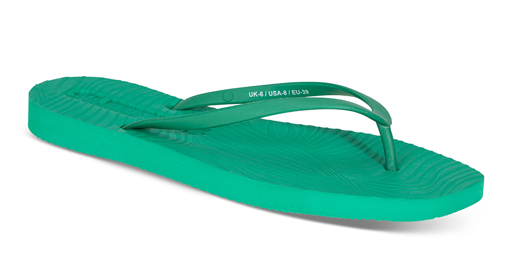Sleepers Sandal 91008 Tapered - Størrelse 38 | Damesko i Gummi | 100% veganske | Grønn | Vegansk sko
