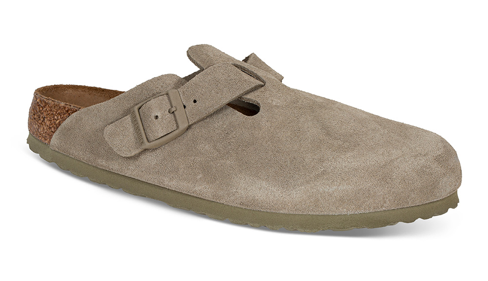 Birkenstock | Boston Faded Khaki 10258Størrelse 44 - Størrelse 41 | Damesko i Semsket skinn | Ergonomisk formet såle | Beige
