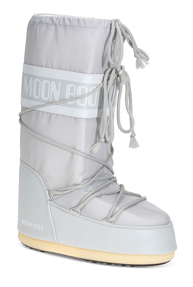 Moon Boot Icon Nylon Glacier Grey - L Vintersko | Damesko i Tekstil | Grå