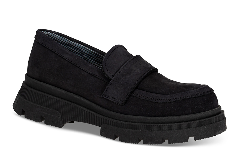 Loafers Størrelse 38022 sort - Størrelse 40 | BRGN | Loafers | Damesko i Nubuck | Vannavvisende
