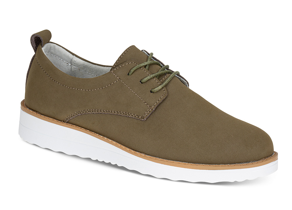 Snøresko Snøresko KL1002 grønn - Størrelse 41 Lille Vinkel Sko | Damesko i Nubuck