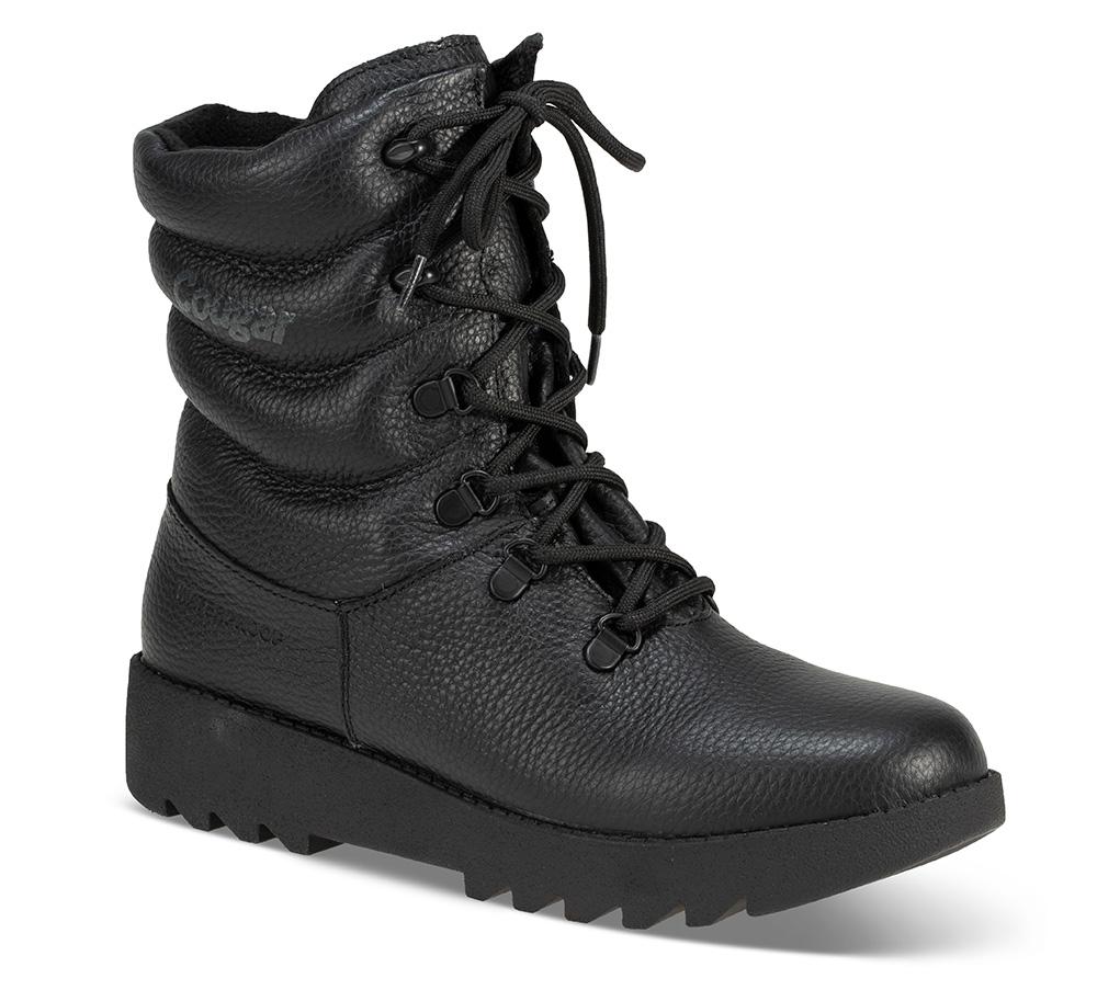 Pillowboot vintersko - Størrelse 41 | Cougar | | Damesko i Glatt skinn | Vannavvisende | Sort