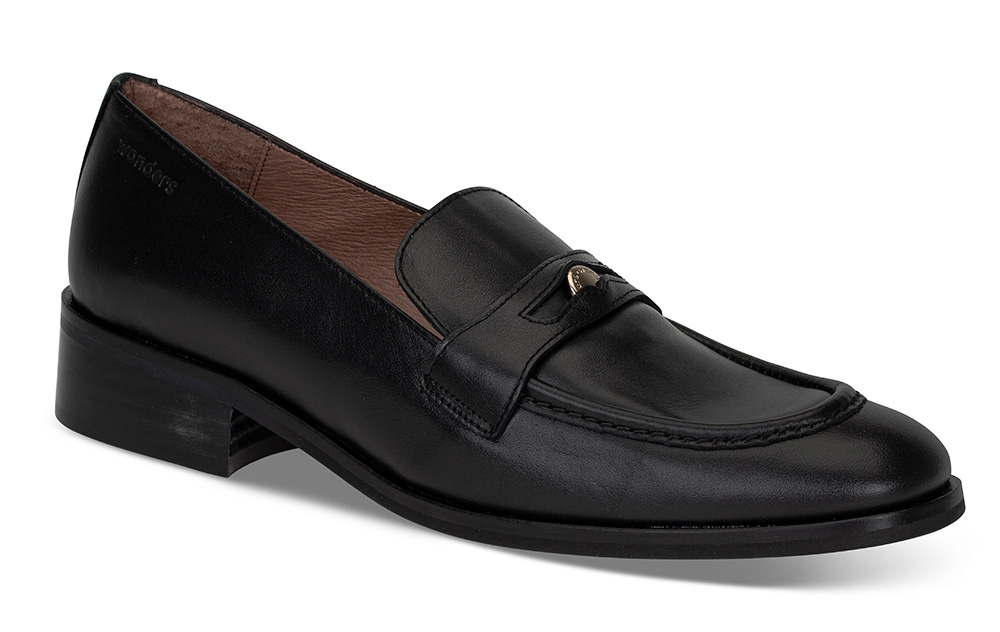 Loafer C10 sort - Størrelse 37 | Wonders | Loafers | Damesko i Glatt skinn