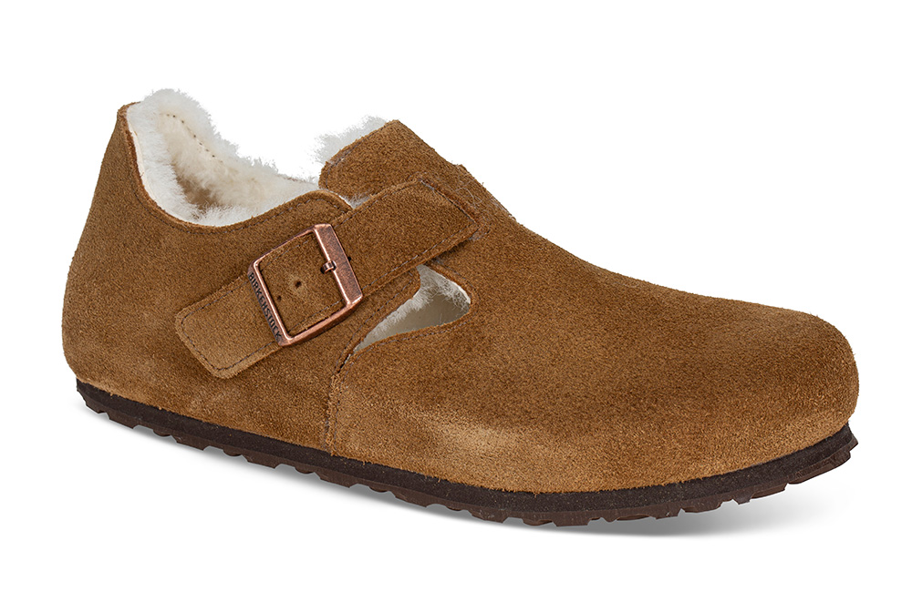 Birkenstock | Tøffel London Shearling 1014963 - Størrelse 40 | Damesko i Semsket skinn | Brun