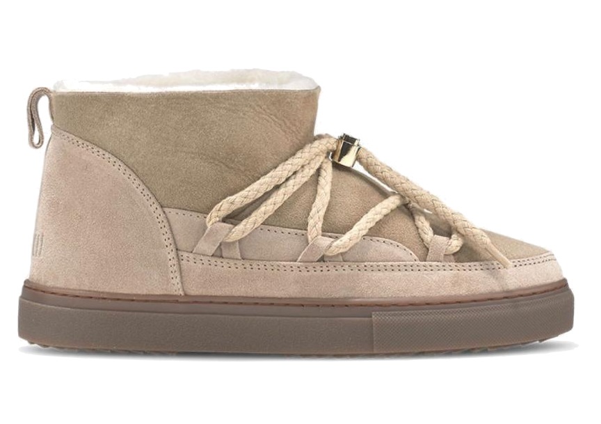 Classic Low 752026 beige - Størrelse 36 | Inuikii | Vintersko | Damesko i Semsket skinn | Saueskinnsfôr