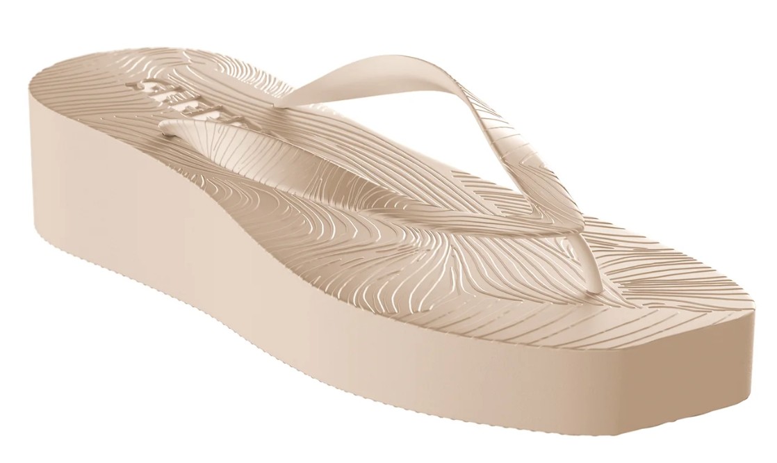 Sleepers Sandal High Platform - Størrelse 38 | Damesko i Gummi | 100% veganske | Beige | Vegansk sko