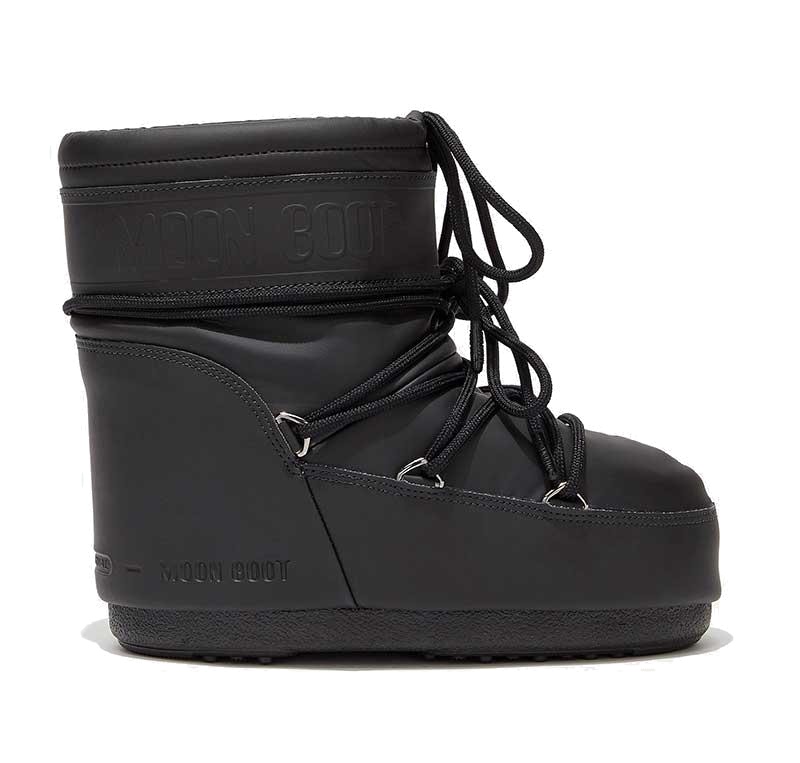 Moon Boot Icon Low Rubber - XL Vintersko | Damesko i Gummi | Vannavvisende | Sort