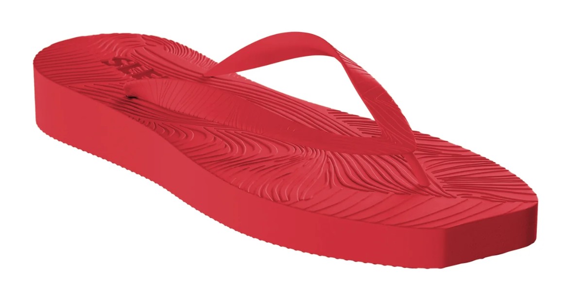 Sleepers Sandal Tapered Platform Red - Størrelse 41 | Damesko i Gummi | 100% veganske | Rød | Vegansk sko