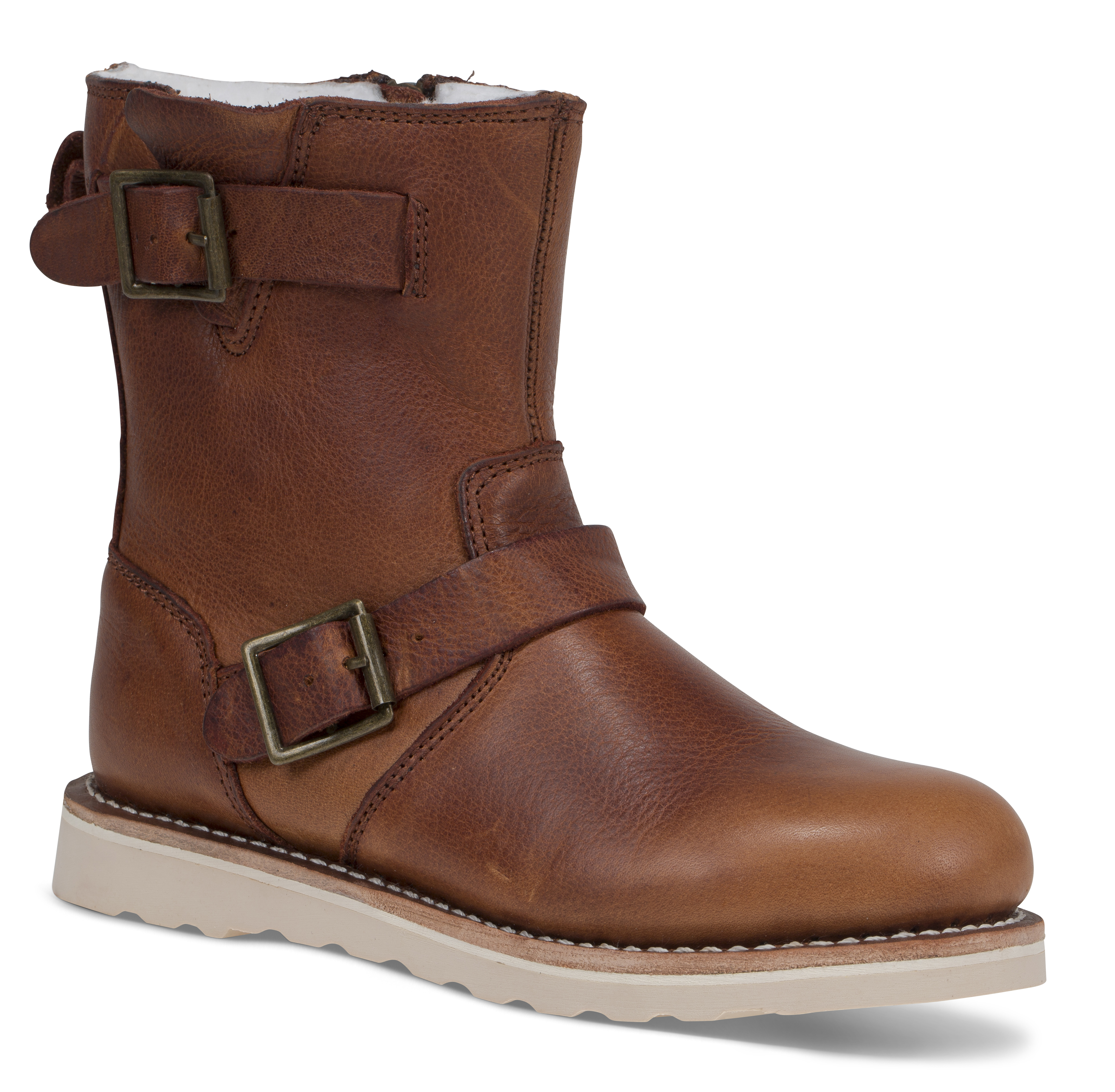 Boots saueskinn 2002 cognac - Størrelse 38 Lille Vinkel Sko | Damesko i Glatt skinn | Brun