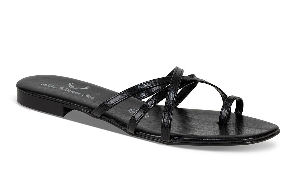 Sandaler Sandal G69 - Størrelse 40 Lille Vinkel Sko | Damesko i Glatt skinn | Sort