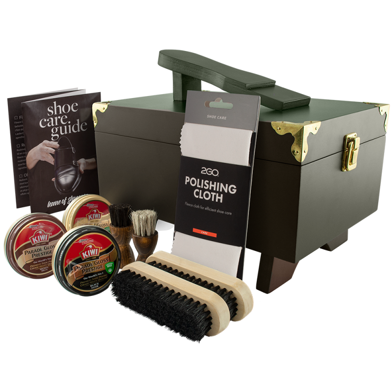 Shoe Care Box Brown Kiwi | Lille Vinkel Sko Shoe Care Box Brown Kiwi | Lille Vinkel Sko